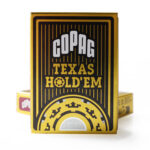 CARTAMUNDI Karty Copag Texas Holdem Gold Jumbo Index Poker Size 100% Plastic kolor czarny - obrazek 2