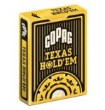 CARTAMUNDI Karty Copag Texas Holdem Gold Jumbo Index Poker Size 100% Plastic kolor czarny