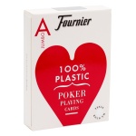 THE U.S. PLAYING CARD CO. Karty Fournier No 2800 Jumbo Index 100% Plastic Kolor czerwony