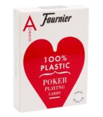 THE U.S. PLAYING CARD CO. Karty Fournier No 2800 Jumbo Index 100% Plastic Kolor czerwony