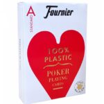 THE U.S. PLAYING CARD CO. Karty Fournier No 2500 Standard Index 100% Plastic Kolor czerwony
