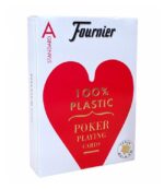 THE U.S. PLAYING CARD CO. Karty Fournier No 2500 Standard Index 100% Plastic Kolor czerwony