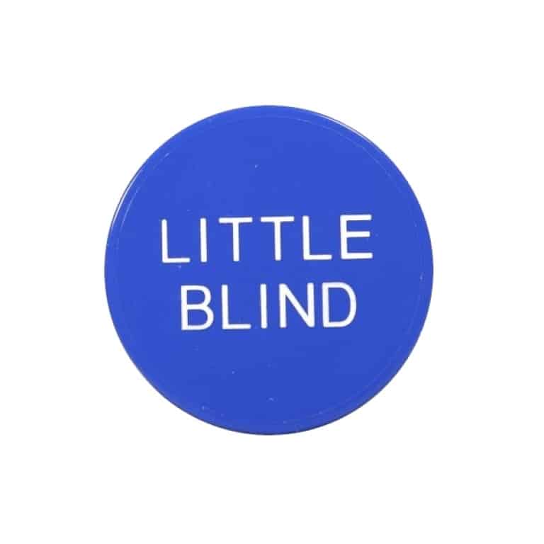 ŻETON BUTTON LITTLE BLIND BLAU