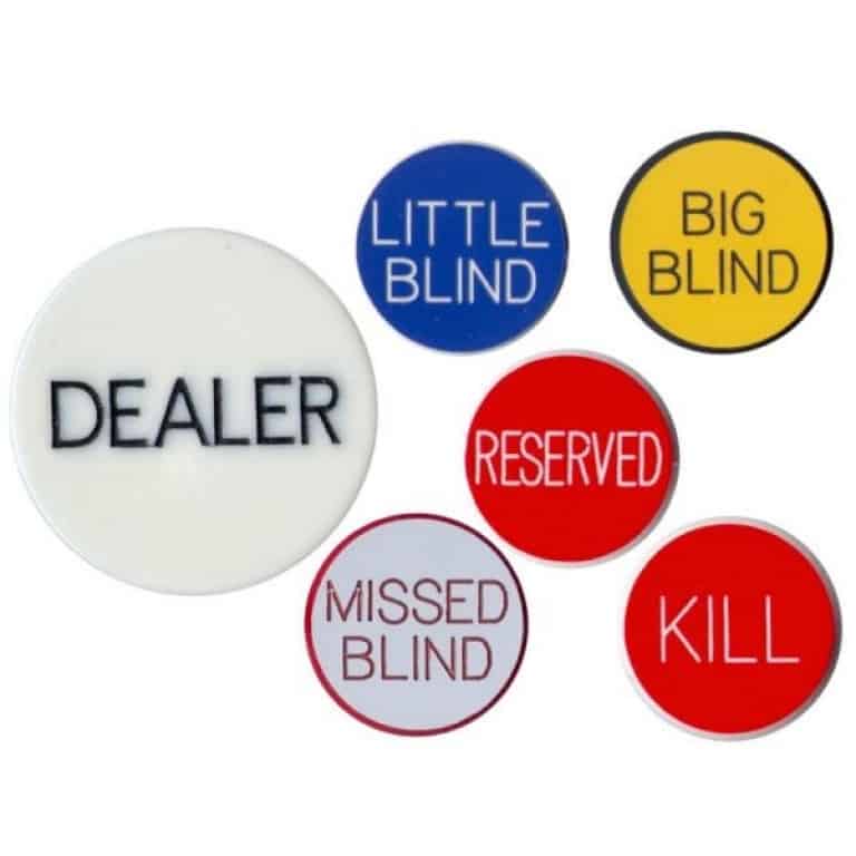 ŻETONY BUTTON SET:DEALER, LITTLE, BIG BLIND