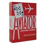 THE U.S. PLAYING CARD CO. Karty Aviator Poker No. 917 Jumbo Index kolor czerwony