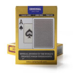 CARTAMUNDI Karty Copag Texas Holdem Gold Jumbo Index Poker Size 100% Plastic kolor czarny - obrazek 3