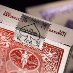 THE U.S. PLAYING CARD CO. KARTY BICYCLE CRIMSON LUXE STANDARD INDEX KOLOR CZERWONY METAL - obrazek 5