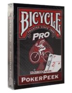 THE U.S. PLAYING CARD CO. KARTY BICYCLE PRO POKER DUAL INDEX KOLOR CZERWONY