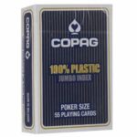 CARTAMUNDI Karty Copag Jumbo Index Poker Size 100% Plastic kolor niebieski