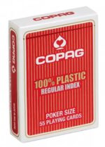 CARTAMUNDI Karty Copag Regular Index Poker Size 100% Plastic kolor czerwony