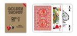 MODIANO KARTY GOLDEN TROPHY POKER 4 STANDARD INDEX 100% PLASTIC KOLOR CZERWONY - obrazek 2