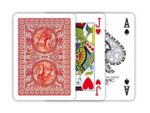 MODIANO KARTY GOLDEN TROPHY POKER 4 STANDARD INDEX 100% PLASTIC KOLOR CZERWONY - obrazek 3