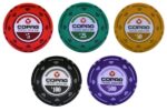 CARTAMUNDI Zestaw 300 żetonów do pokera Copag Clay Composite z nominałem w drewnianej walizce (Luxury Texas Hold’em Poker Set) - obrazek 4