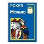 MODIANO KARTY DO POKERA 4 JUMBO INDEX 100% PLASTIC KOLOR NIEBIESKI