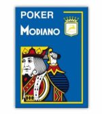 MODIANO KARTY DO POKERA 4 JUMBO INDEX 100% PLASTIC KOLOR NIEBIESKI