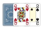 MODIANO KARTY DO POKERA 4 JUMBO INDEX 100% PLASTIC KOLOR NIEBIESKI - obrazek 2