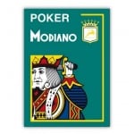 MODIANO KARTY DO POKERA 4 JUMBO INDEX 100% PLASTIC KOLOR CIEMNOZIELONY