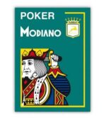 MODIANO KARTY DO POKERA 4 JUMBO INDEX 100% PLASTIC KOLOR CIEMNOZIELONY