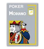 MODIANO KARTY DO POKERA 4 JUMBO INDEX 100% PLASTIC KOLOR SZARY