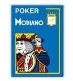 MODIANO KARTY DO POKERA 4 JUMBO INDEX 100% PLASTIC KOLOR JASNONIEBIESKI