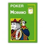 MODIANO KARTY DO POKERA 4 JUMBO INDEX 100% PLASTIC KOLOR JASNOZIELONY