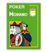 MODIANO KARTY DO POKERA 4 JUMBO INDEX 100% PLASTIC KOLOR JASNOZIELONY