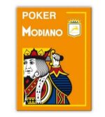 MODIANO KARTY DO POKERA 4 JUMBO INDEX 100% PLASTIC KOLOR POMARAŃCZOWY