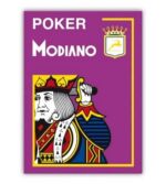 MODIANO KARTY DO POKERA 4 JUMBO INDEX 100% PLASTIC KOLOR FIOLETOWY