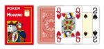 MODIANO KARTY DO POKERA 4 JUMBO INDEX 100% PLASTIC KOLOR CZERWONY - obrazek 2