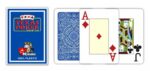 MODIANO Karty do pokera Texas Hold'em Jumbo Index 100% plastic Kolor niebieski - obrazek 2
