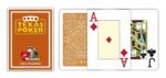MODIANO KARTY DO POKERA TEXAS HOLD'EM JUMBO INDEX 100% PLASTIC KOLOR BRĄZOWY - obrazek 2