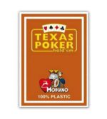 MODIANO KARTY DO POKERA TEXAS HOLD'EM JUMBO INDEX 100% PLASTIC KOLOR BRĄZOWY