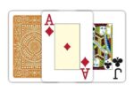 MODIANO KARTY DO POKERA TEXAS HOLD'EM JUMBO INDEX 100% PLASTIC KOLOR BRĄZOWY - obrazek 3