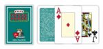 MODIANO KARTY DO POKERA TEXAS HOLD'EM JUMBO INDEX 100% PLASTIC KOLOR CIEMNOZIELONY - obrazek 2
