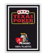 MODIANO KARTY DO POKERA TEXAS HOLD'EM JUMBO INDEX 100% PLASTIC KOLOR CZARNY