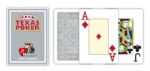 MODIANO KARTY DO POKERA TEXAS HOLD'EM JUMBO INDEX 100% PLASTIC KOLOR SZARY - obrazek 2