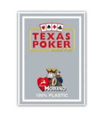 MODIANO KARTY DO POKERA TEXAS HOLD'EM JUMBO INDEX 100% PLASTIC KOLOR SZARY