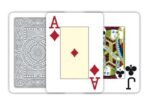 MODIANO KARTY DO POKERA TEXAS HOLD'EM JUMBO INDEX 100% PLASTIC KOLOR SZARY - obrazek 3