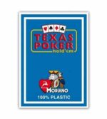 MODIANO KARTY DO POKERA TEXAS HOLD'EM JUMBO INDEX 100% PLASTIC KOLOR JASNOZIEBIESKI