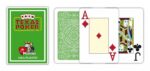 MODIANO KARTY DO POKERA TEXAS HOLD'EM JUMBO INDEX 100% PLASTIC KOLOR JASNOZIELONY - obrazek 2