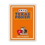 MODIANO KARTY DO POKERA TEXAS HOLD'EM JUMBO INDEX 100% PLASTIC KOLOR POMARAŃCZOWY