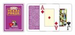 MODIANO KARTY DO POKERA TEXAS HOLD'EM JUMBO INDEX 100% PLASTIC KOLOR FIOLETOWY - obrazek 2