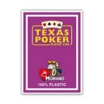 MODIANO KARTY DO POKERA TEXAS HOLD'EM JUMBO INDEX 100% PLASTIC KOLOR FIOLETOWY