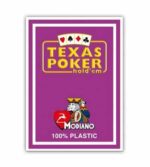 MODIANO KARTY DO POKERA TEXAS HOLD'EM JUMBO INDEX 100% PLASTIC KOLOR FIOLETOWY
