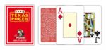 MODIANO KARTY DO POKERA TEXAS HOLD'EM JUMBO INDEX 100% PLASTIC KOLOR CZERWONY - obrazek 2