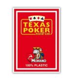 MODIANO KARTY DO POKERA TEXAS HOLD'EM JUMBO INDEX 100% PLASTIC KOLOR CZERWONY