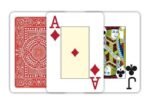 MODIANO KARTY DO POKERA TEXAS HOLD'EM JUMBO INDEX 100% PLASTIC KOLOR CZERWONY - obrazek 3