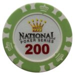 Mona Żeton The National Poker Series nominał 200 kolor seledynowy