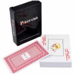 MONA Karty Poker Club Jumbo Index 100% Plastic kolor czerwony - obrazek 4