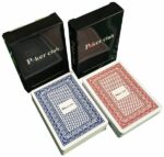 MONA Karty Poker Club Jumbo Index 100% Plastic kolor czerwony - obrazek 2